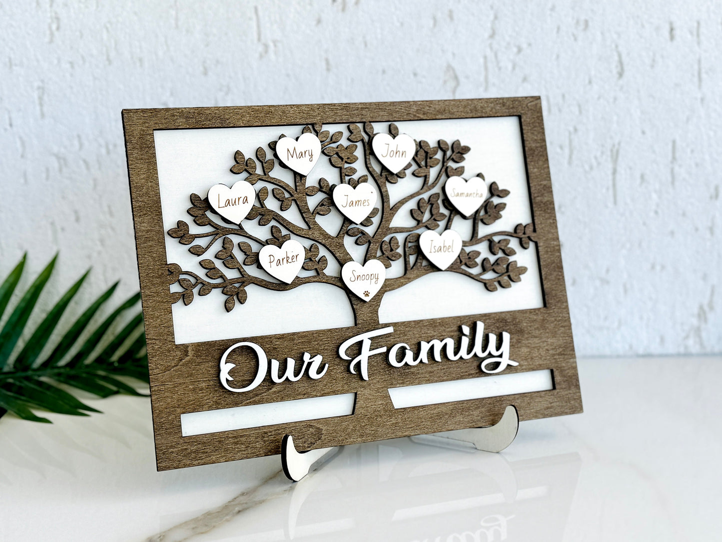 Personalized Family Tree Wooden Sign, Our Family, Family Wall Hanging Sign, Family Name, Generations, Great Grandparents Grandkids Gift