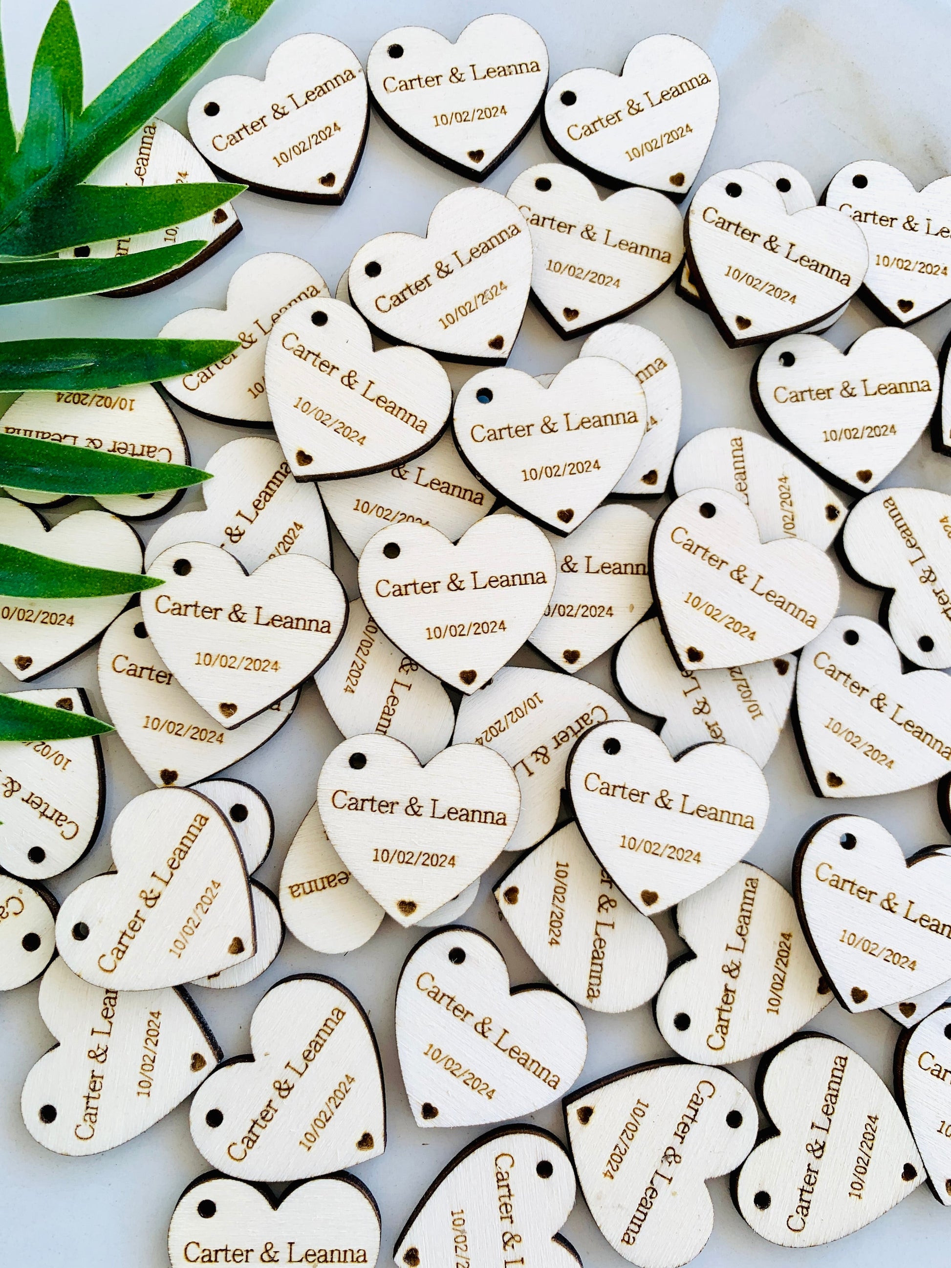 Wedding Favor Wood Tags Personalised, Wedding Heart Tags, Thank You Wedding Favor, Bridal Shower Tags, Couples names With Love Favor Tags