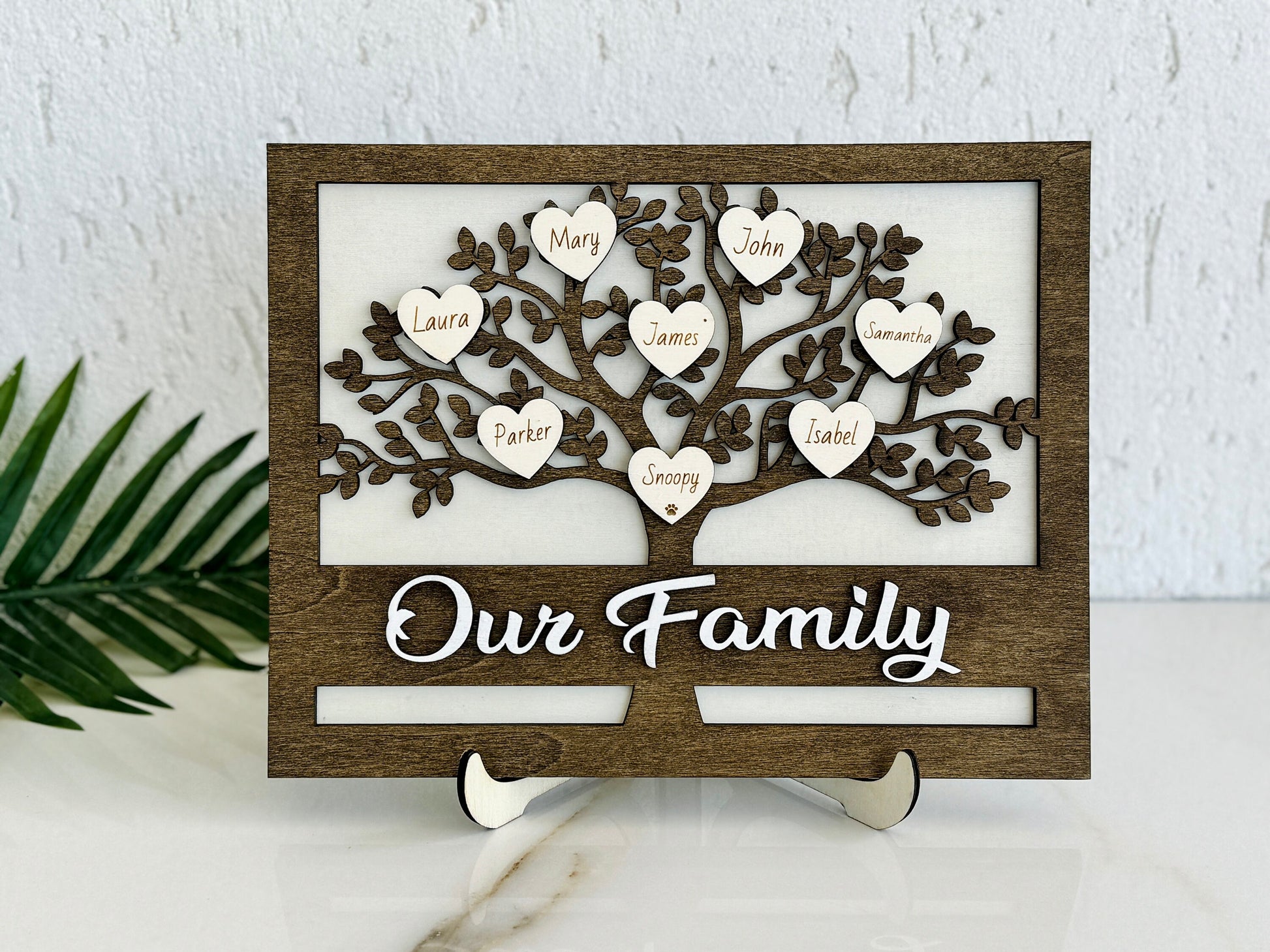 Personalized Family Tree Wooden Sign, Our Family, Family Wall Hanging Sign, Family Name, Generations, Great Grandparents Grandkids Gift