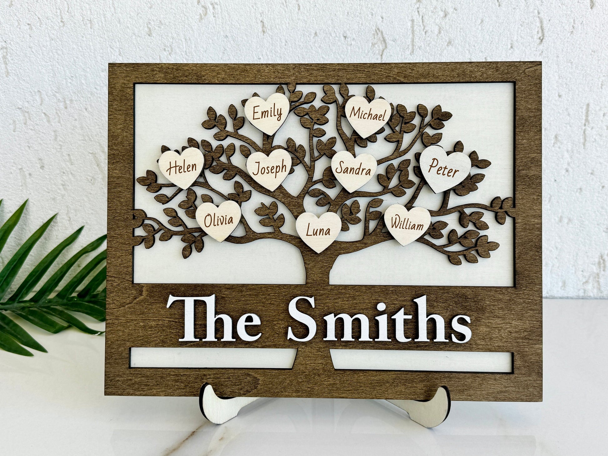 Personalized Family Tree Wooden Sign, Our Family, Family Wall Hanging Sign, Family Name, Generations, Great Grandparents Grandkids Gift