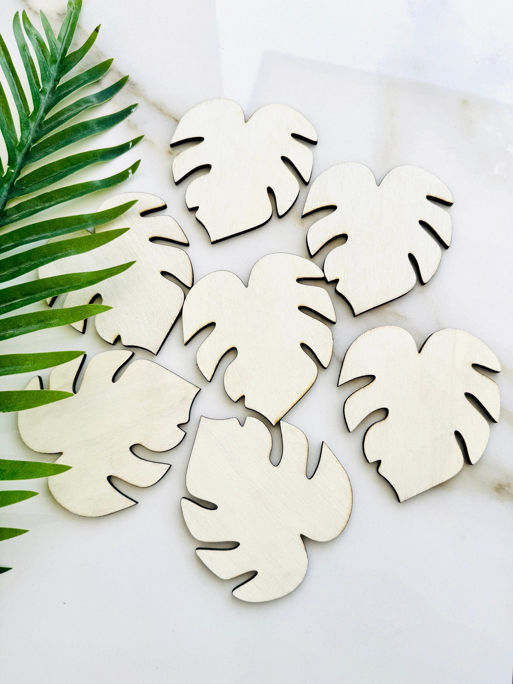 Monstera Leaf Wood Cutouts, Monstera Leaf Wood Sign Blank, Mini Tiny Blank Monstera Leaves in Bulk, Unfinished Monstera Leaf Crafting Wood