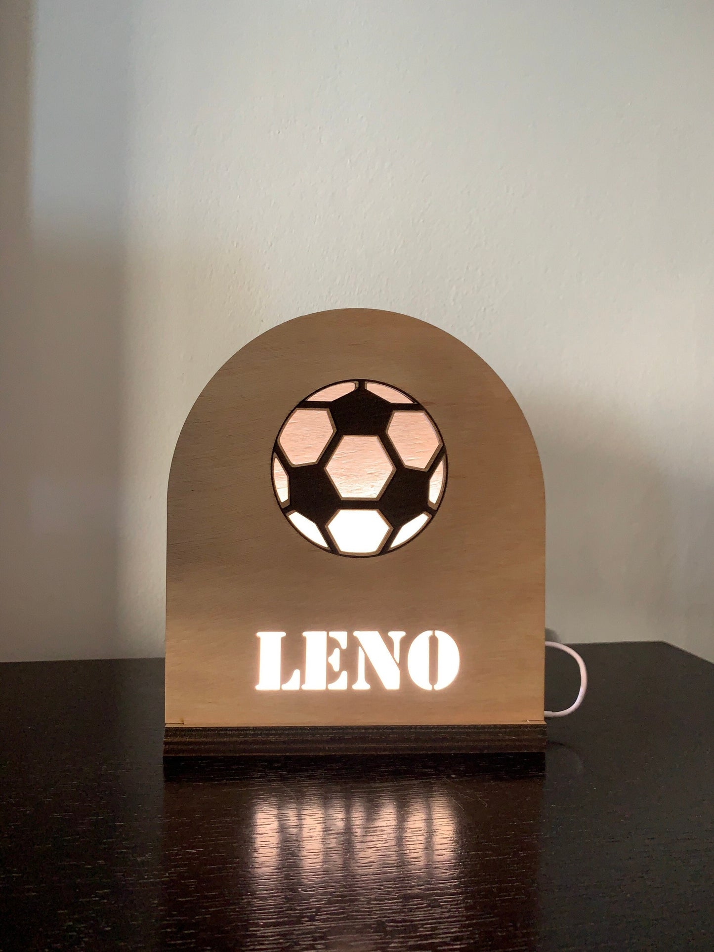 Personalized Soccer Team Coach&#39;s Gift, Football Name Lamp, Thanks For A Great Season Award, Boys&#39; Bedside LED Nightlight, Boys Room Decor