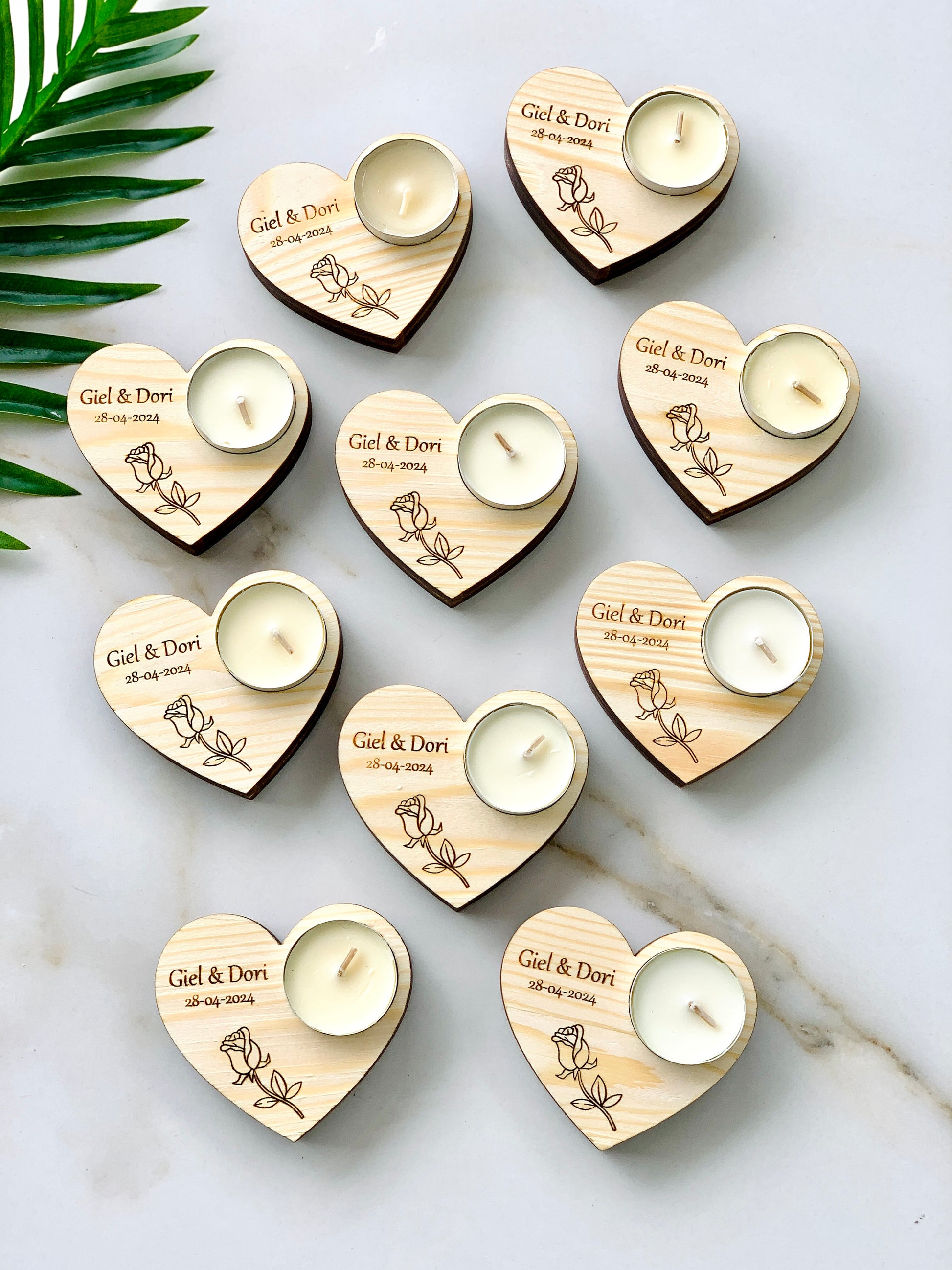 Heart Candle Personalized Wedding Favors, Bulk Custom Baby Shower Candle Favors, Rustic Baby Shower & Baptism Favors, Bridal Party Favors