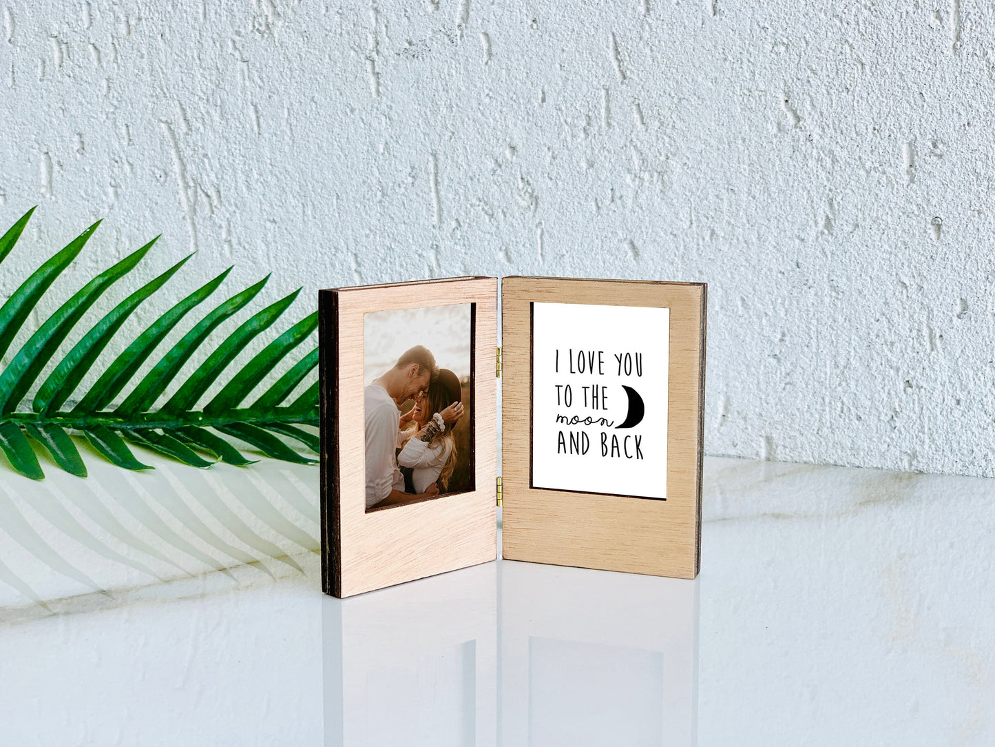 Instax Mini Photo Frame Double Polaroid Photo Frame, Personalized Tiny Picture Frames, Custom Engraved Photo Frame, Engagement Family Frame