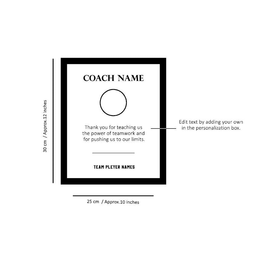 Personalized Soccer Team Coach's Plaque, Football End of Season Award to Coach, Wood Sign With Player's Names, Team Thank you Gift to Coach