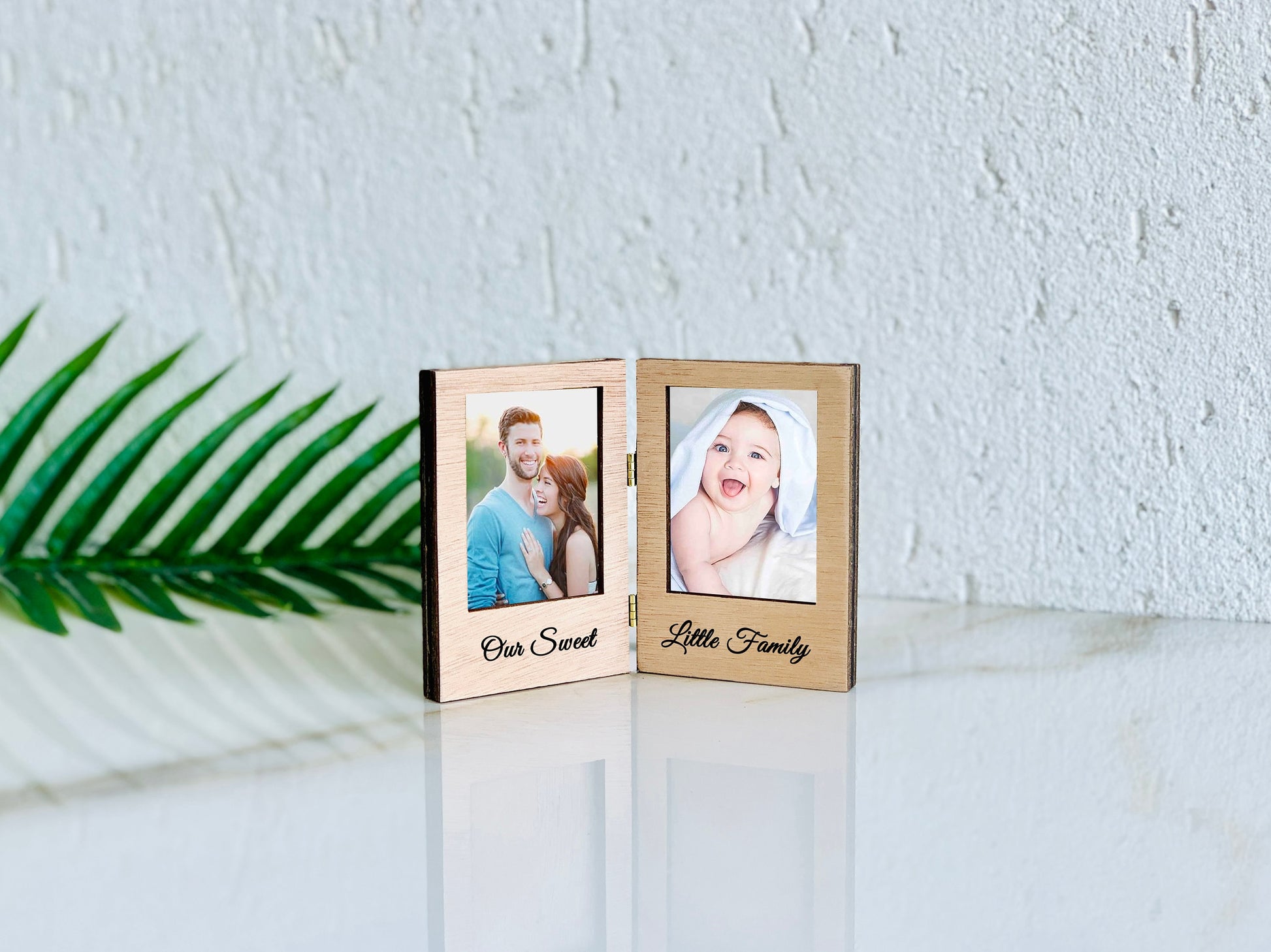 Instax Mini Photo Frame Double Polaroid Photo Frame, Personalized Tiny Picture Frames, Custom Engraved Photo Frame, Engagement Family Frame