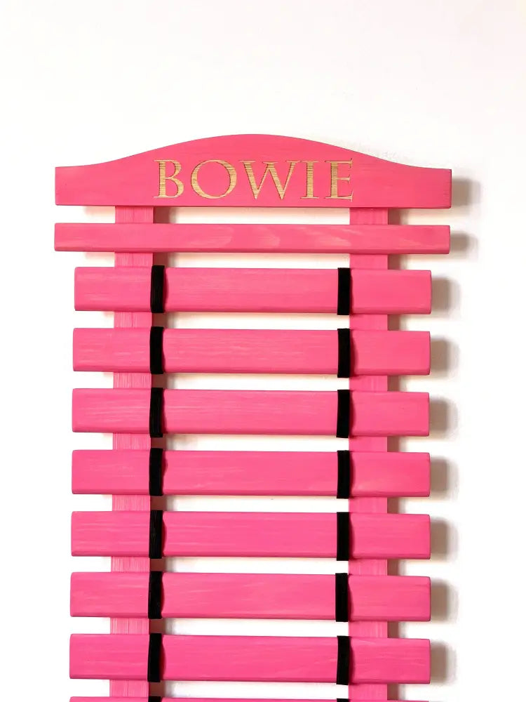 Karate Belt Display White Personalized: Solid Wood Martial Arts Taekwondo Jiu Jitsu Judo Belt Organizer 5 Belts / Pink