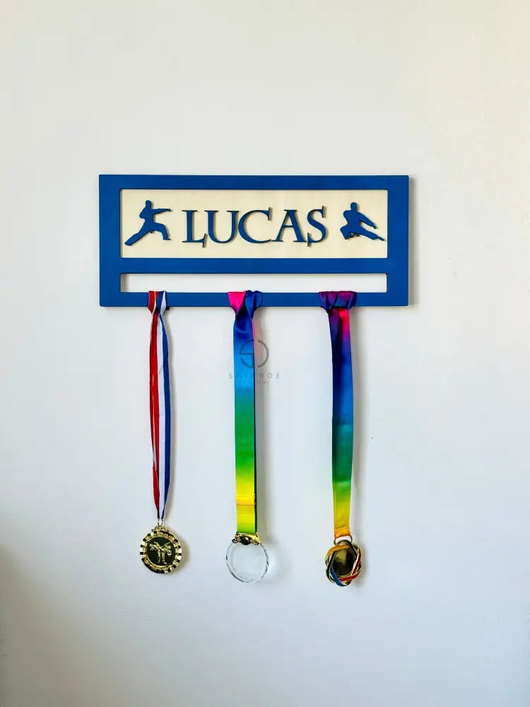 Karate Medal Display Personalized – Martial Arts Medal Holder Rack | Custom Medal Hanger | Taekwondo | Jiu-Jitsu | BJJ