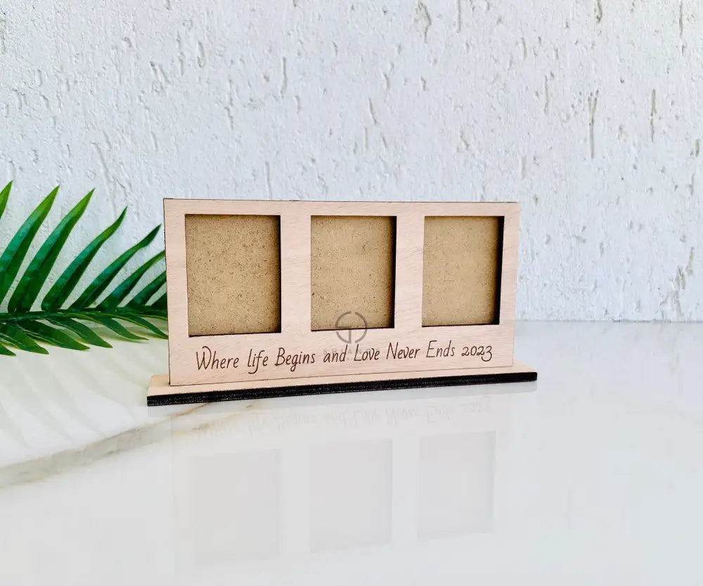 Mini Instax Photo Frame Personalized: Custom Engraved Wooden Polaroid Display Wooden Double & Triple Freestanding