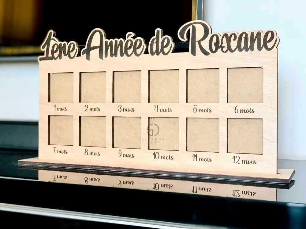 My First Year Photo Frame Board, Baby Milestone Wooden Board, First Year Photo Album, Personalized Newborn Photo Frame, Baby Growth Journey