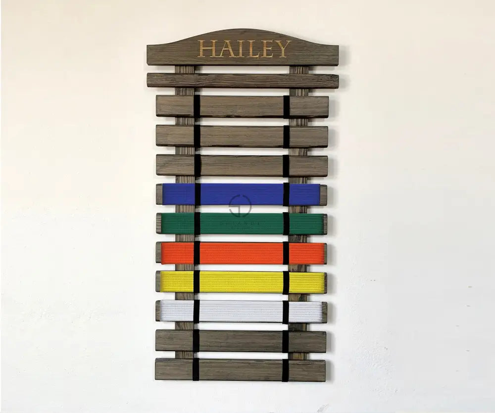 Martial Arts Belt Display Rack Personalized Karate Belt Display Holder Taekwondo Karate Jiu Jitsu Belt Display Karate Medal Organizer Holder. ShiandeCreations.com