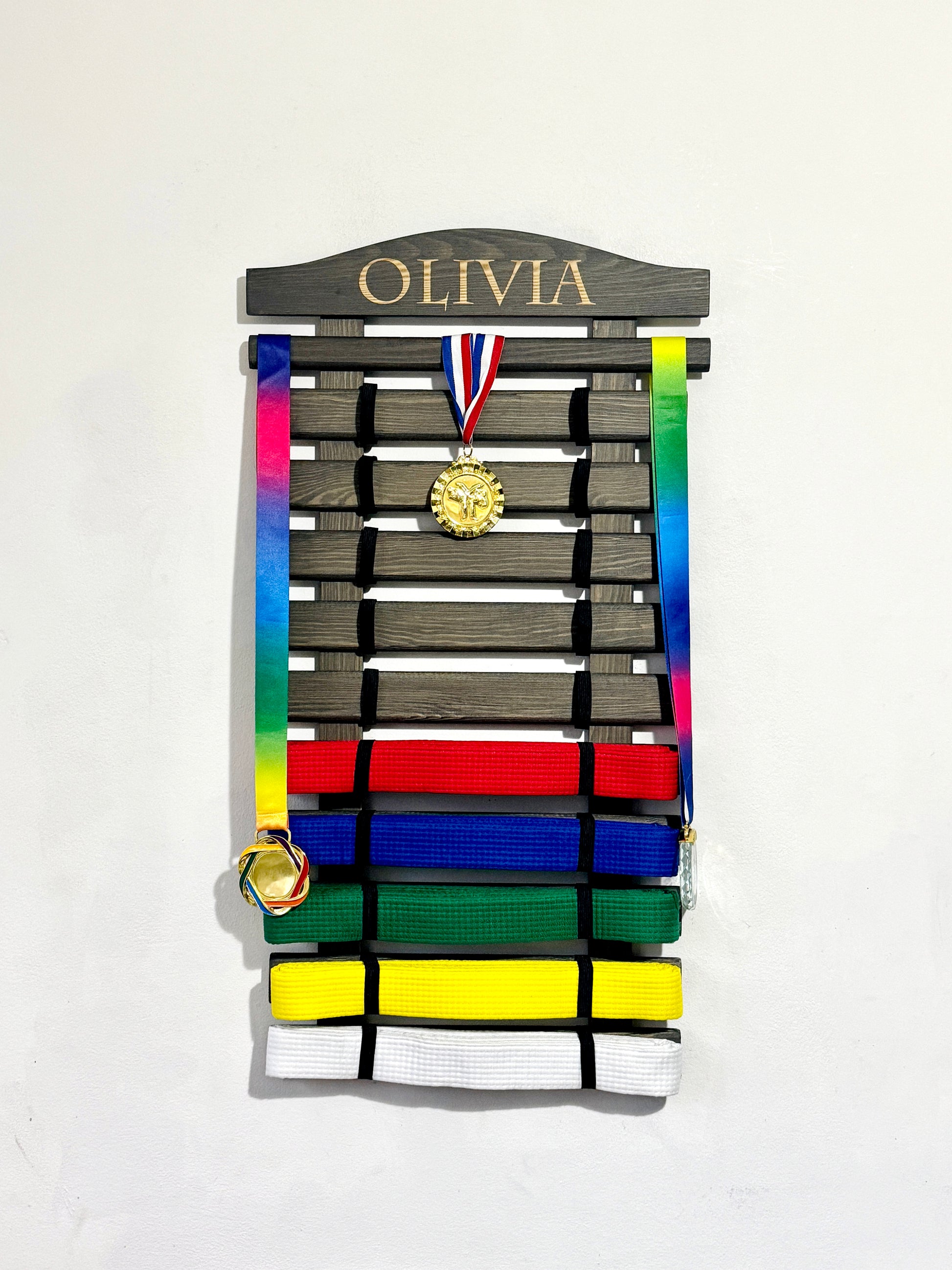 Martial Arts Belt Display Holder Rack. ShiandeCreations.com