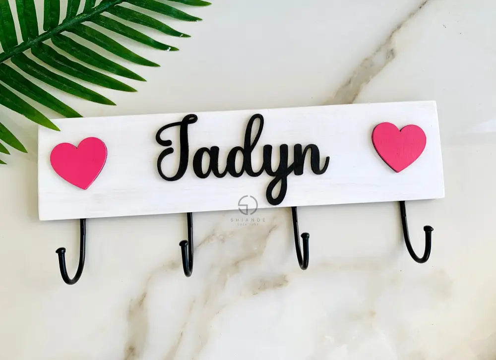 Kids wall Hooks, Baby Room Wooden Wall Mounted Organizer, Kids Room Hooks Rack, Kids Coat Hanger